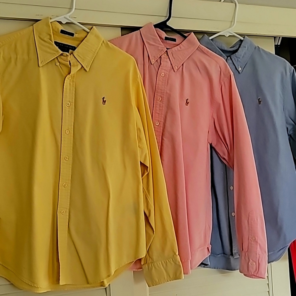 Sold as a bundle.  3 Polo by Ralph Lauen Oxfords.